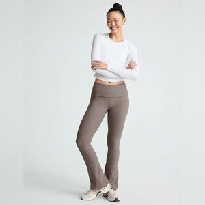 ✨ Beyond Yoga Spacedye Foldover Bootcut Pants — Size M Soft Umber Heather ✨